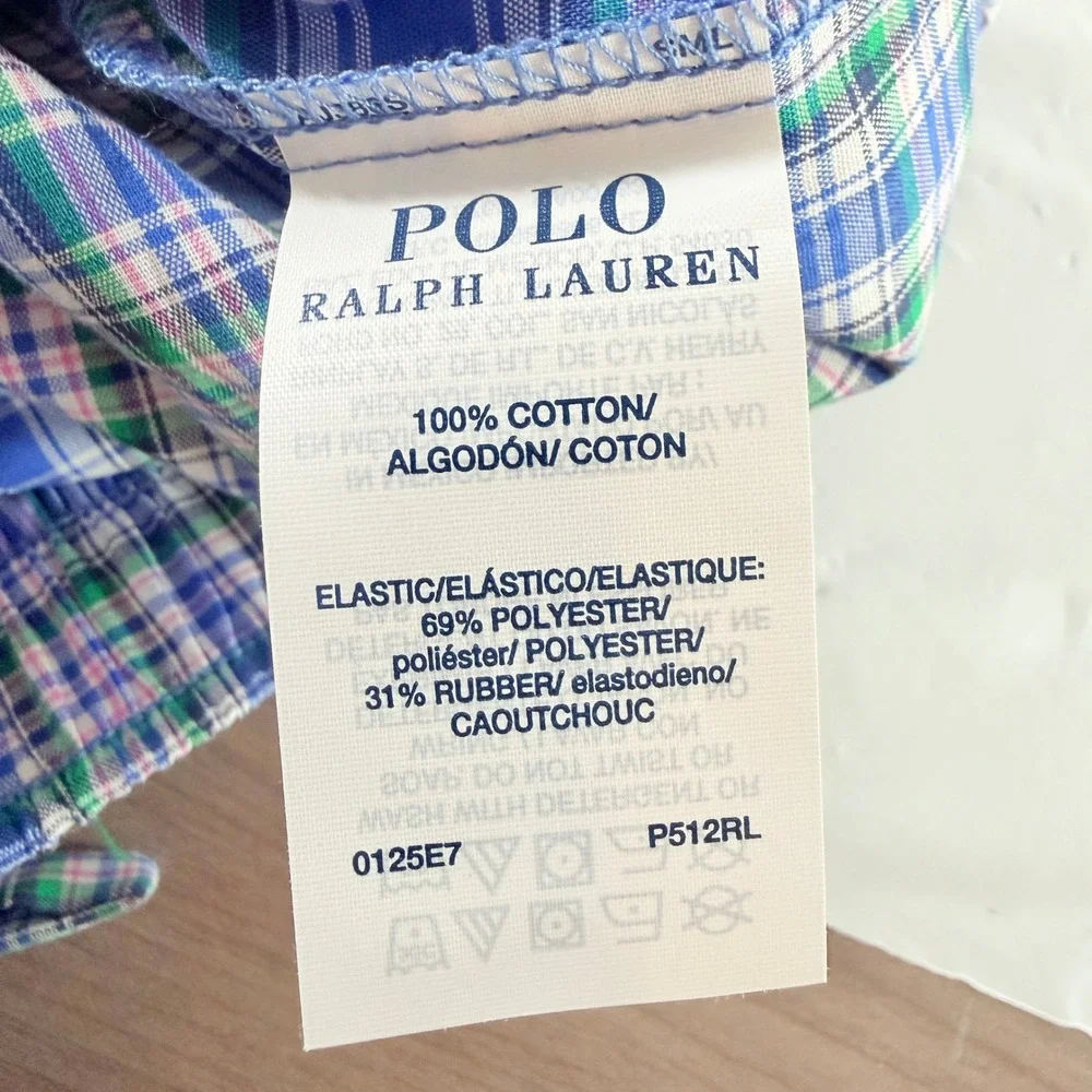 Polo Ralph Lauren Men's Small Blue Plaid Sleep Shorts NWT